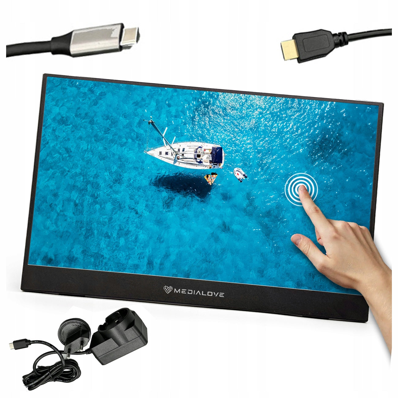 PORTABLE LED MONITOR TOUCH FOR LAPTOP PHONE 15,6 INCH TOUCH STABLE