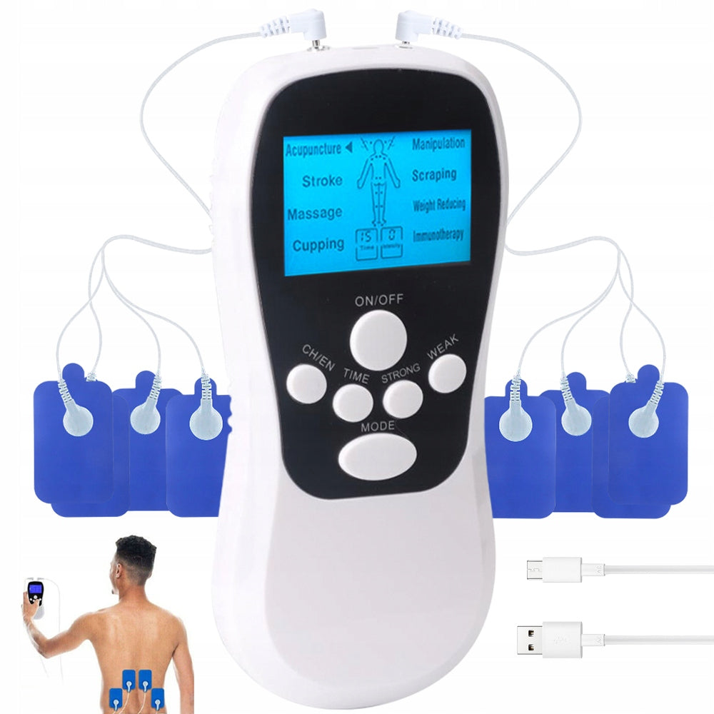 PORTABLE MASSAGER WITH USB ELECTRODES RELAXATION AND REGENERATION