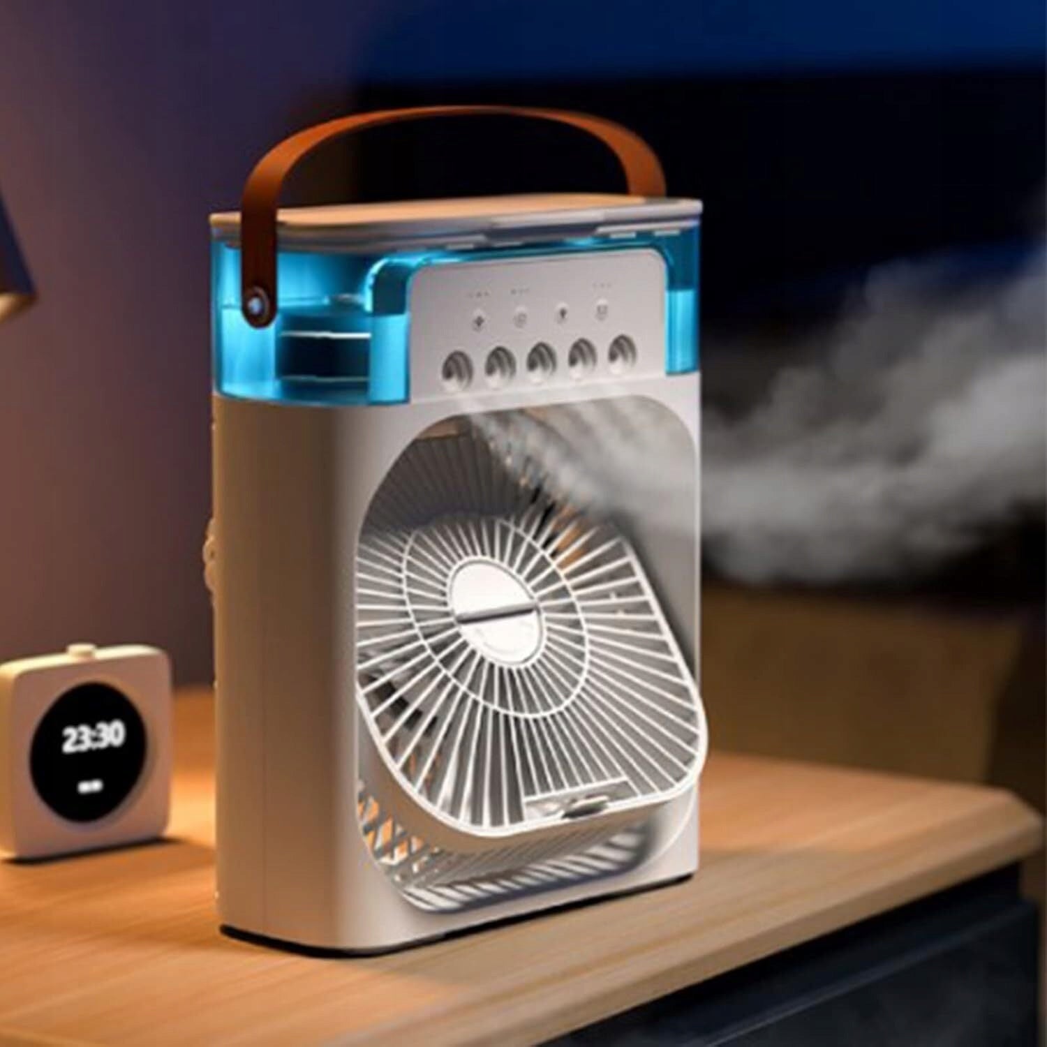 PORTABLE MINI AIR CONDITIONER FAN HUMIDIFIER LED Power 10 W