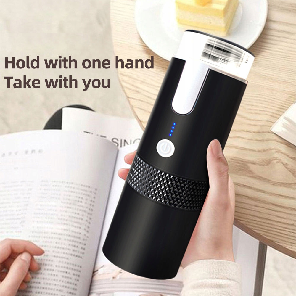 PORTABLE MINI GROUND CAPSULE COFFEE MAKER HEATS WATER 3W Packaging status original