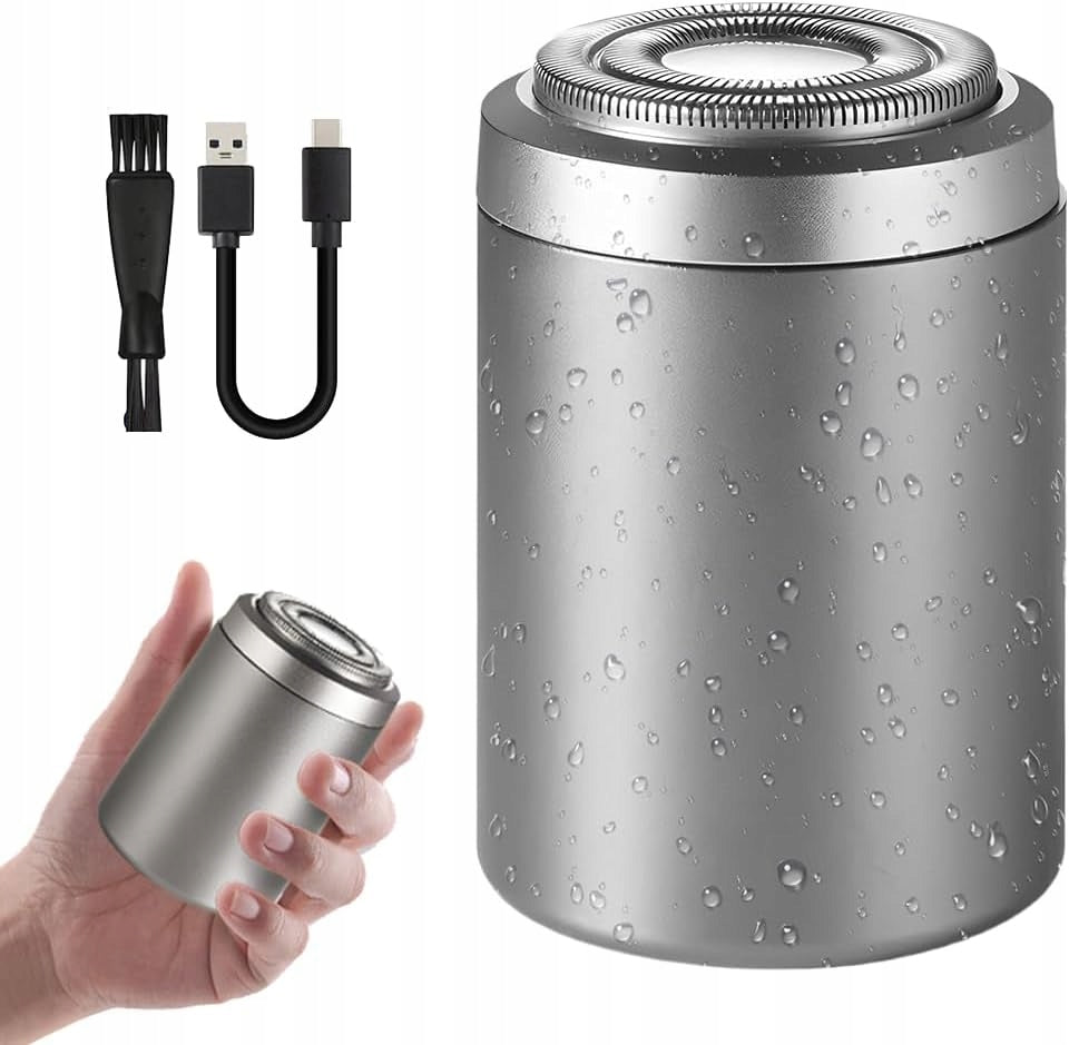 PORTABLE MINI POCKET ELECTRIC SHAVER FOR MEN USB + TOOTHBRUSH
