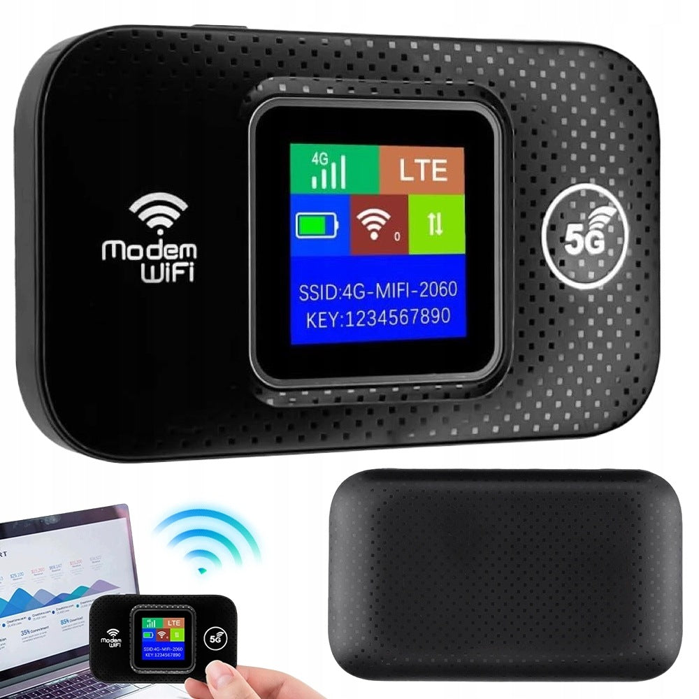 PORTABLE MOBILE MODEM ROUTER FOR SIM CARD 4G LTE WIFI 300MBPS BLACK Packaging status original