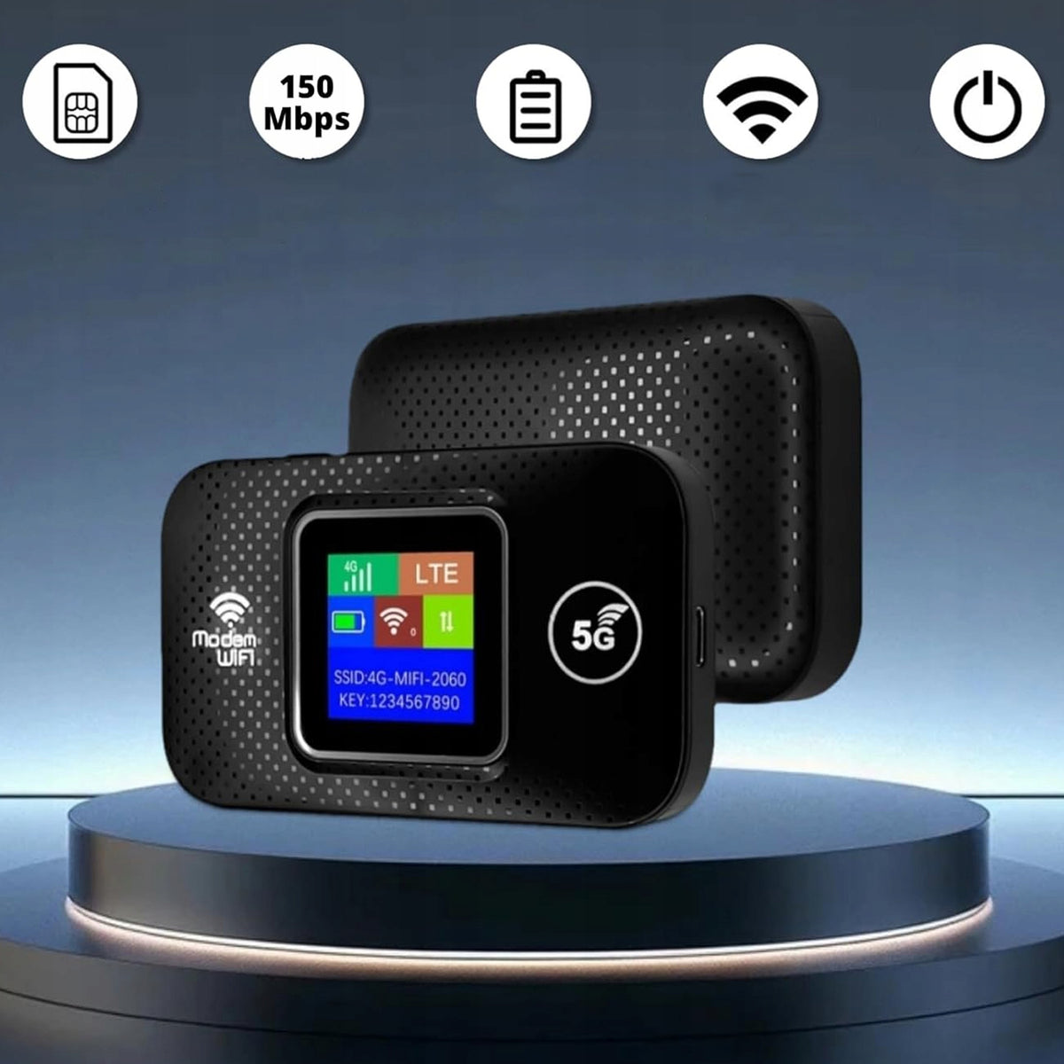 PORTABLE MOBILE ROUTER MODEM LTE 4G SIM WI-FI 300MBPS WIRELESS Manufacturer no brand