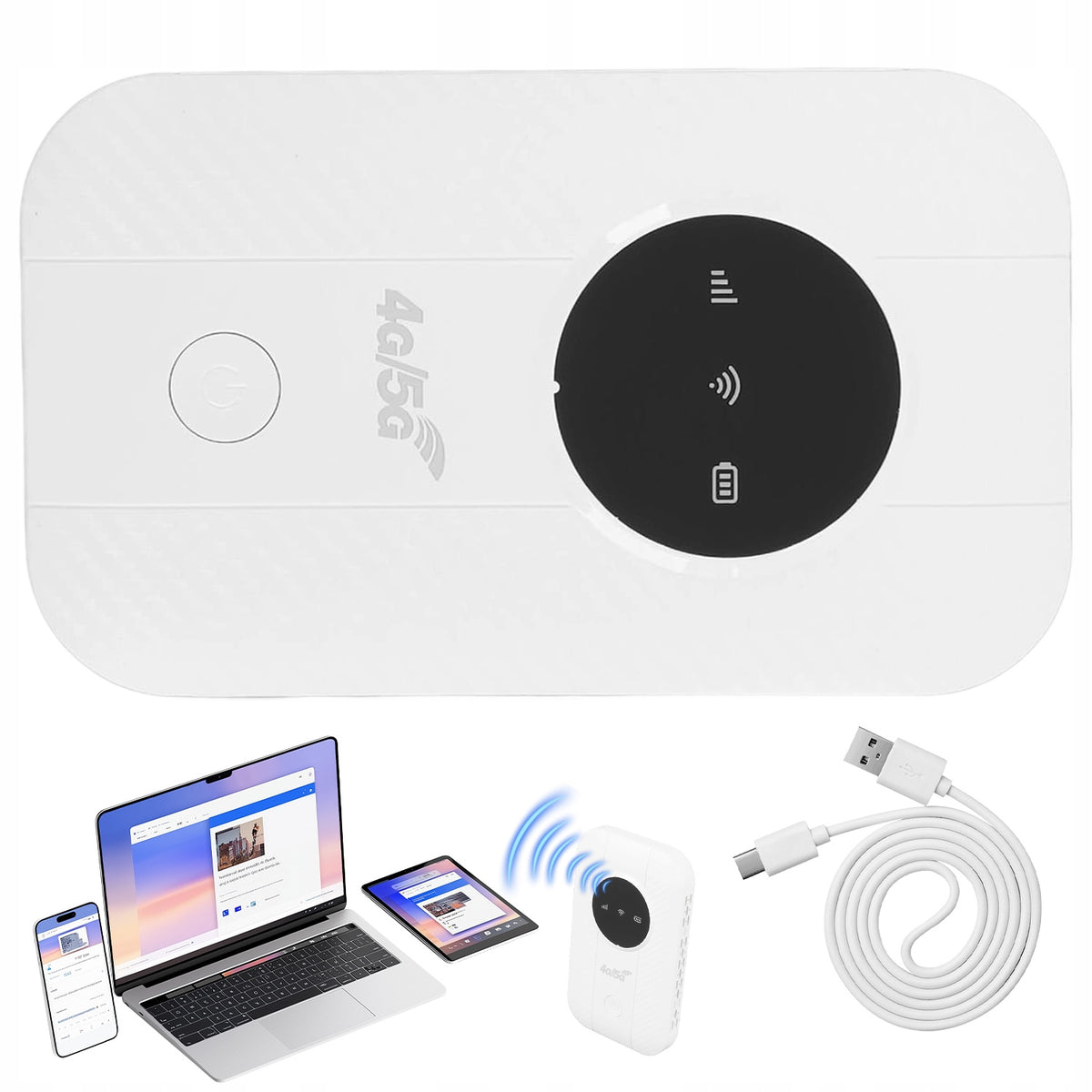 PORTABLE MOBILE WIFI ROTUER 4G 300 MB/S SIM 2100MAH FOR 10 USERS
