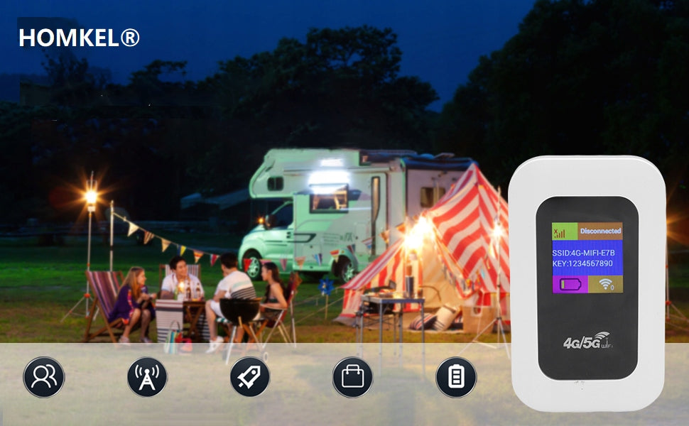 PORTABLE MOBILE WIFI ROUTER 4G/5G LTE SIM PLAY 150MBPS 10 USERS 2100mAh Packaging status original