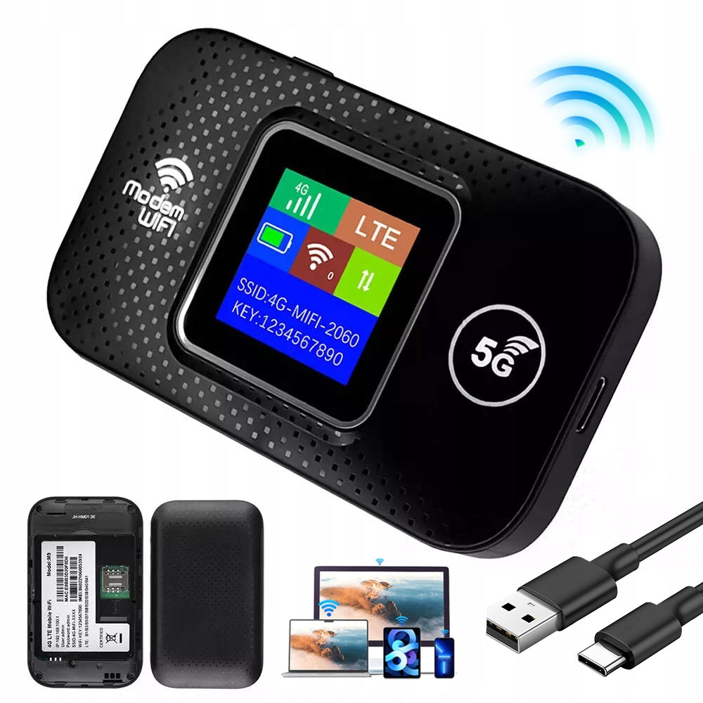 PORTABLE MOBILE WIFI ROUTER 4G LTE 150MBPS TYPE-C PLUG AND PLAY