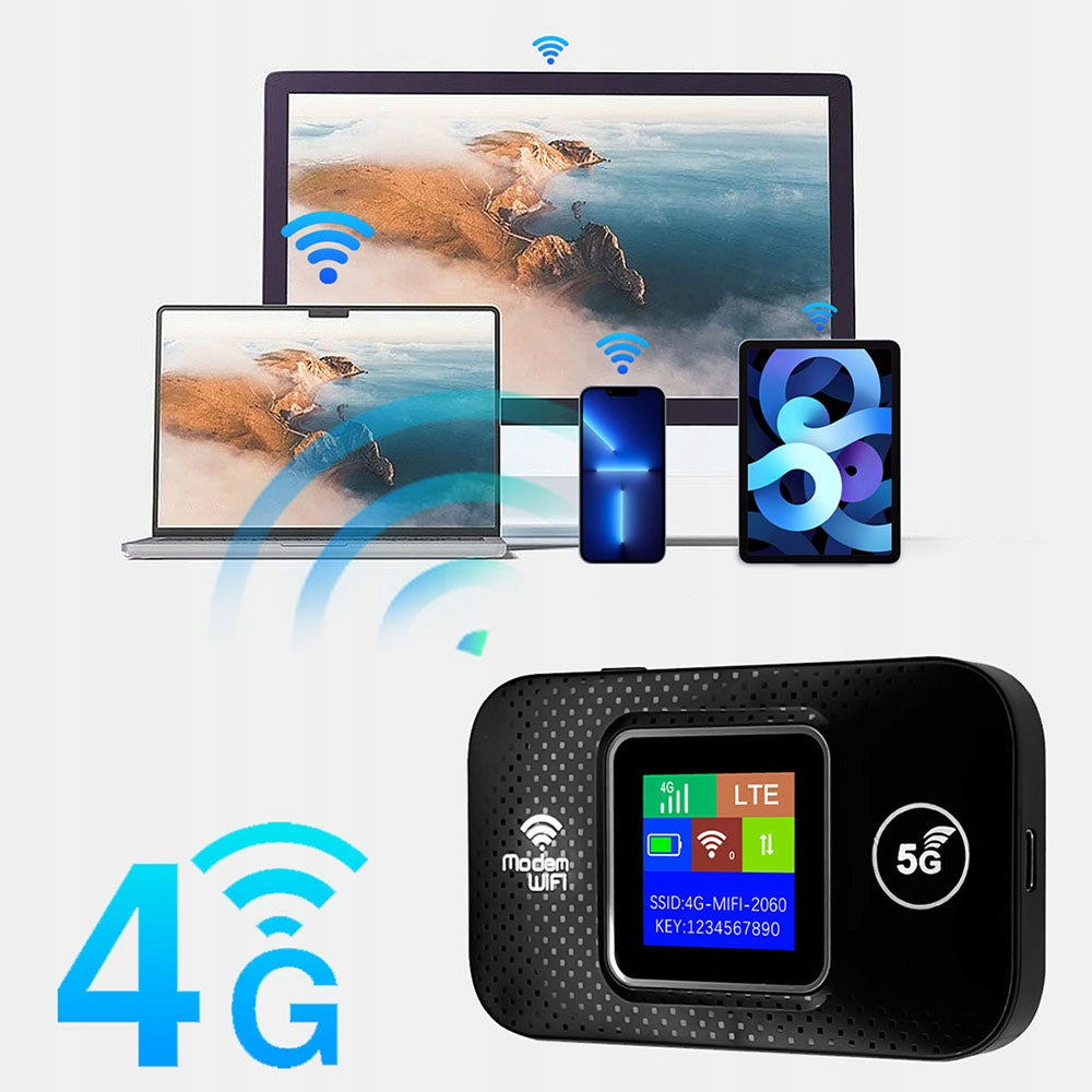 PORTABLE MOBILE WIFI ROUTER 4G LTE WIFI TO SIM CARD 150MBPS 3000MAH Packaging status original