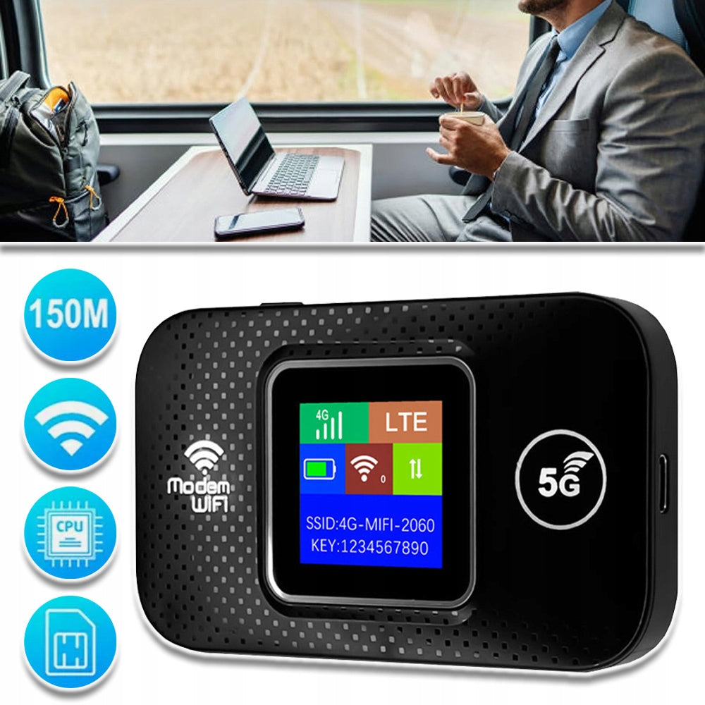 PORTABLE MOBILE WIFI ROUTER 4G LTE WIFI TO SIM CARD 150MBPS 3000MAH