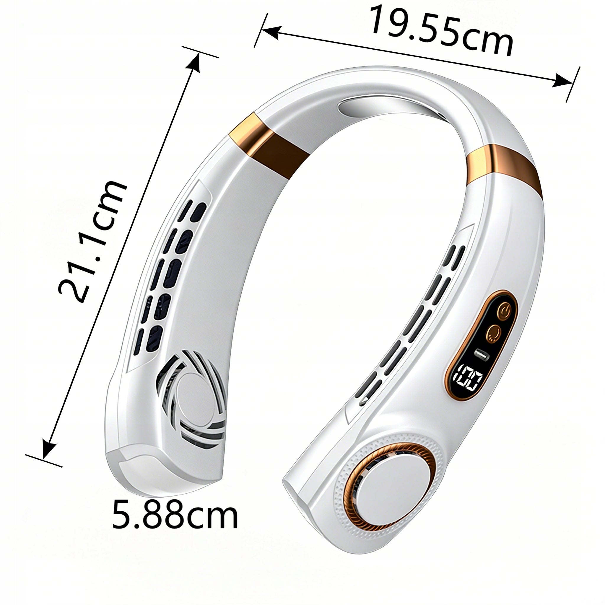 PORTABLE NECK FAN WITH LED 1800MAH MINI AIR CONDITIONER 5 SPEEDS Manufacturer code YFDZ-6979382045944