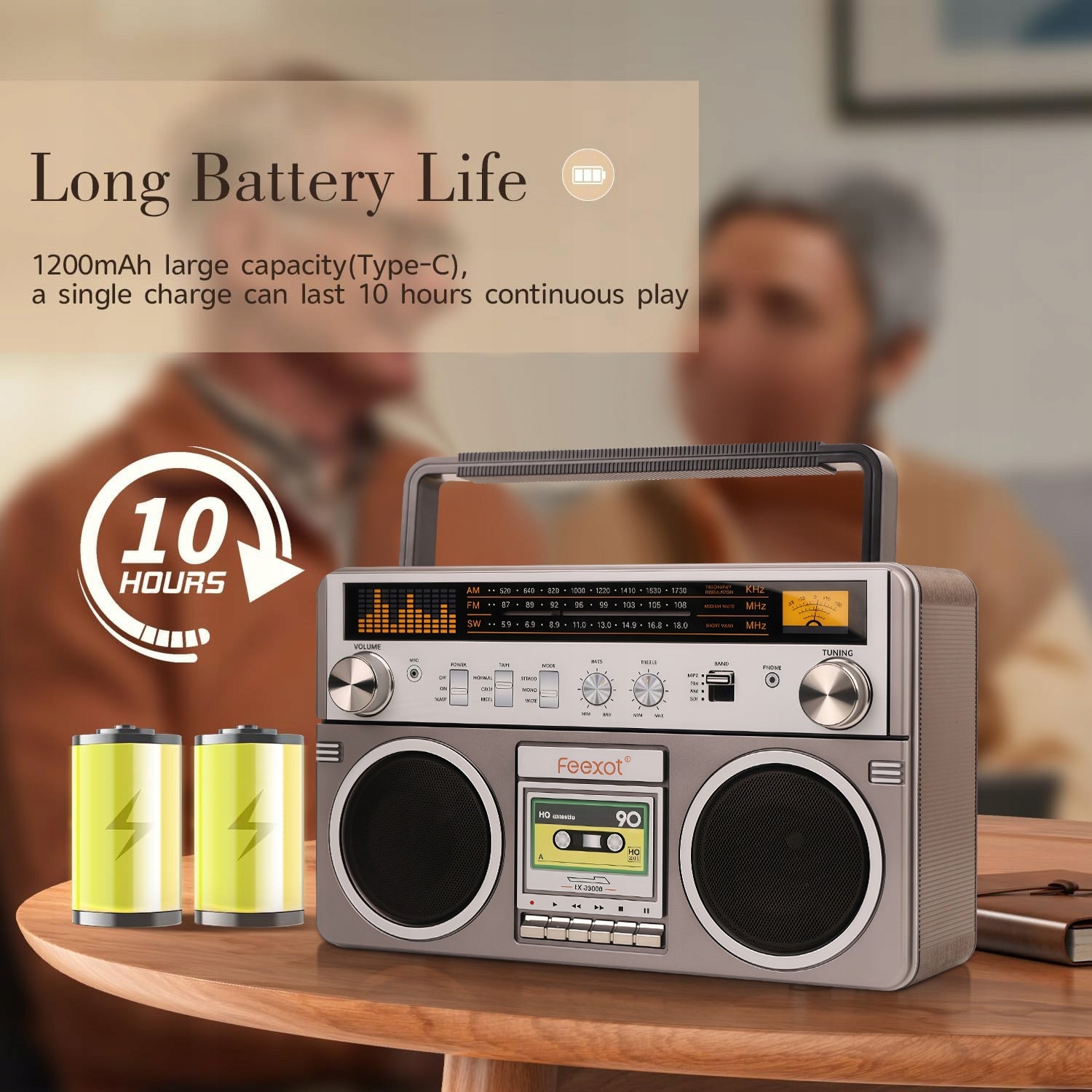 PORTABLE NETWORK RADIO BATTERY RETRO BLUETOOTH RECHARGEABLE FM AM Manufacturer code FX-25089