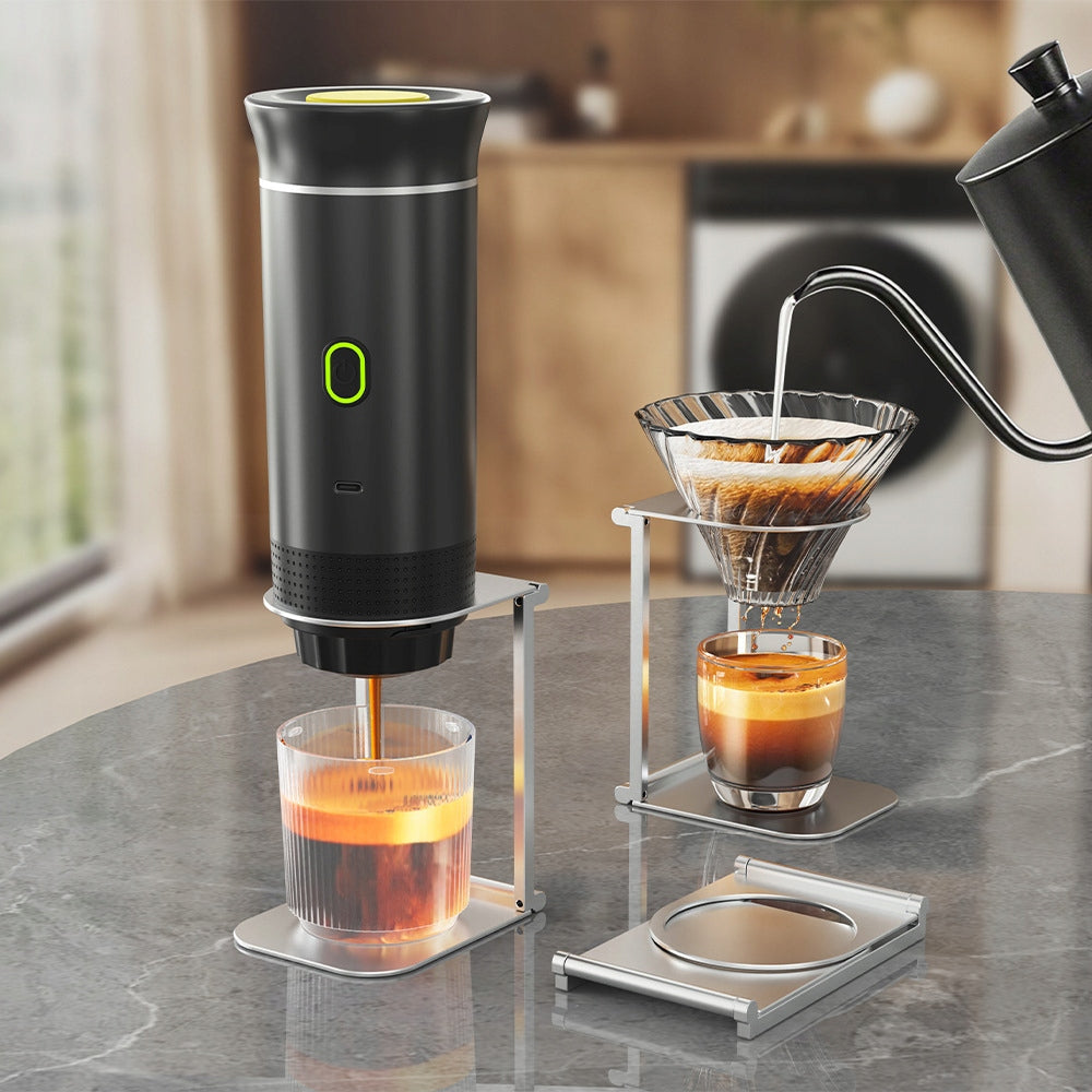 PORTABLE PRESSURE COFFEE MAKER 3IN1 TRAVEL AUTOMATIC Brand Outin