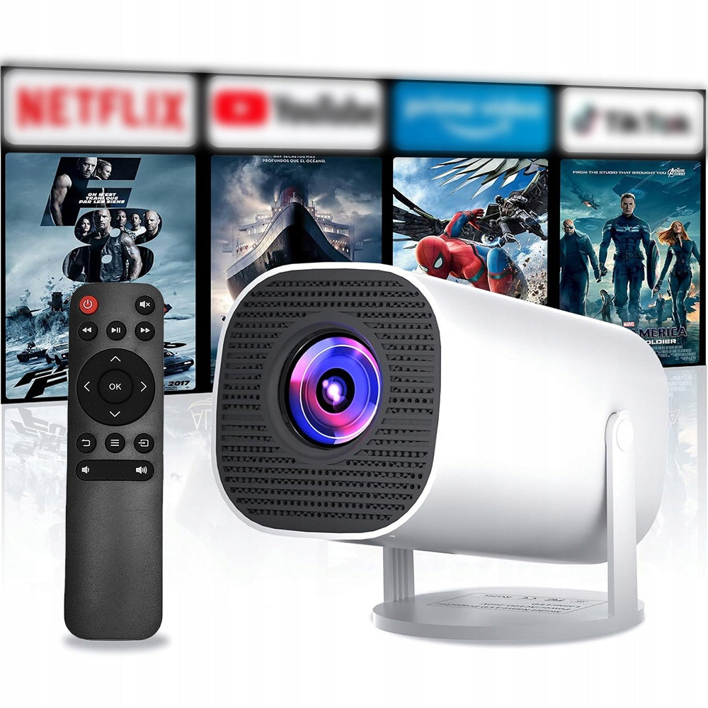 PORTABLE PROJECTOR E110 4K ANDROID 11 WIFI 6 BLUETOOTH 150 INCHES 180°