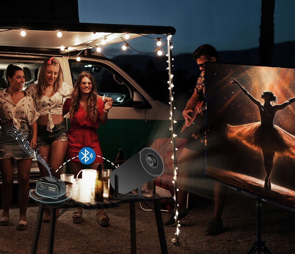 PORTABLE PROJECTOR ROTARY PROJECTOR SPEAKER ANDROID SMART TV WIFI FULL HD Manufacturer code Kino Domowe