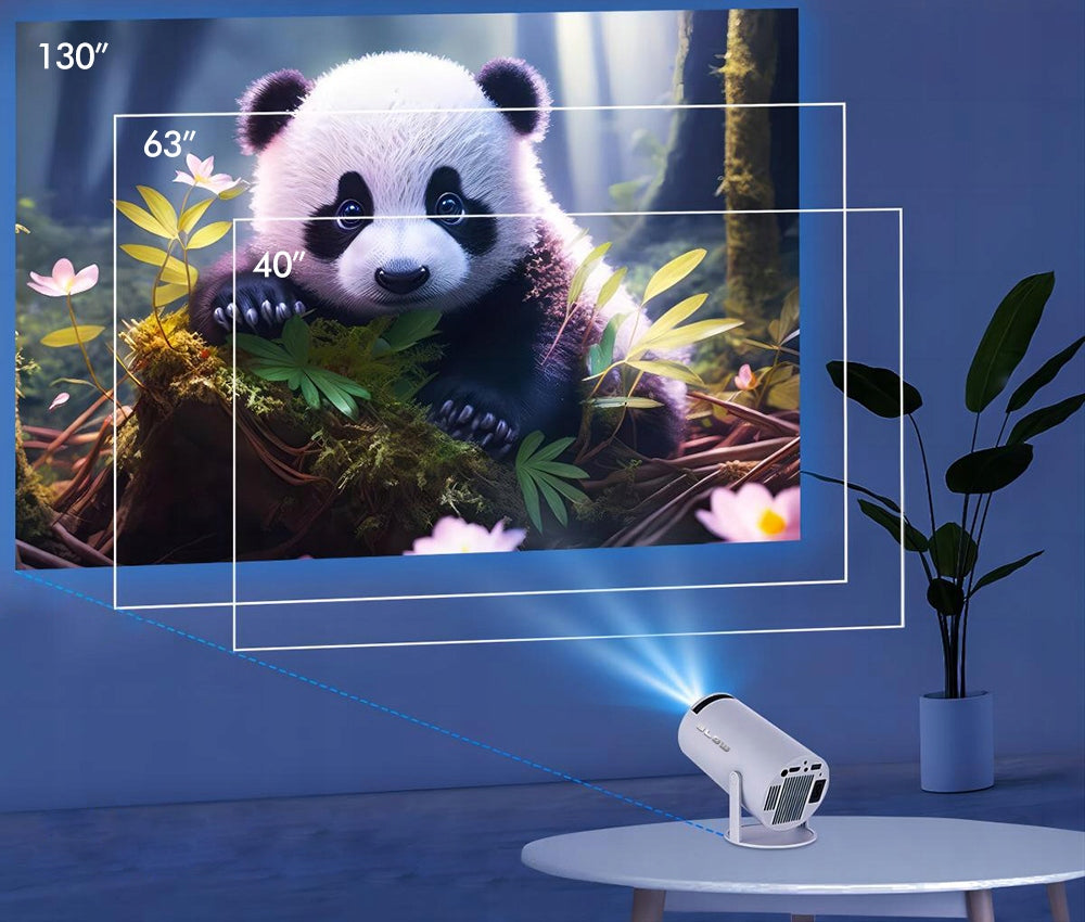 PORTABLE PROJECTOR ROTARY PROJECTOR SPEAKER ANDROID SMART TV WIFI FULL HD Packaging status original