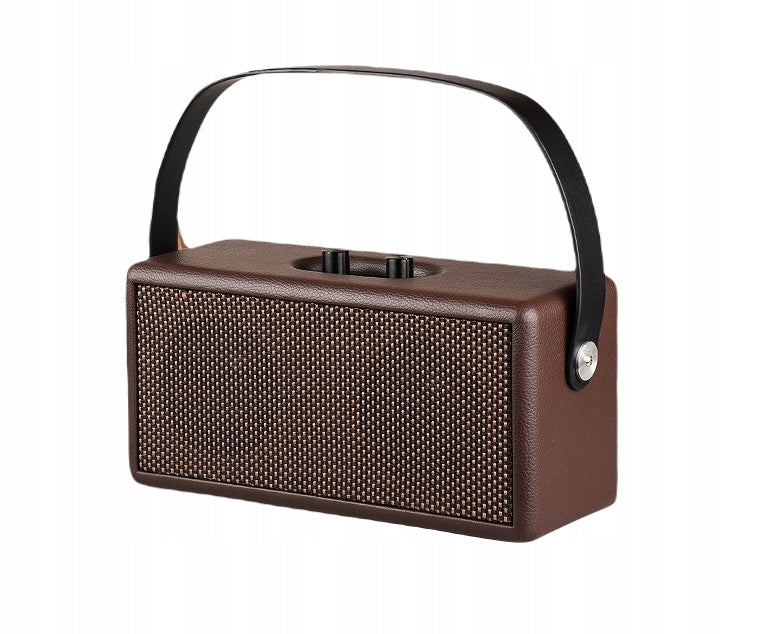 PORTABLE RETRO BLUETOOTH SPEAKER WIRELESS VINTAGE BROWN