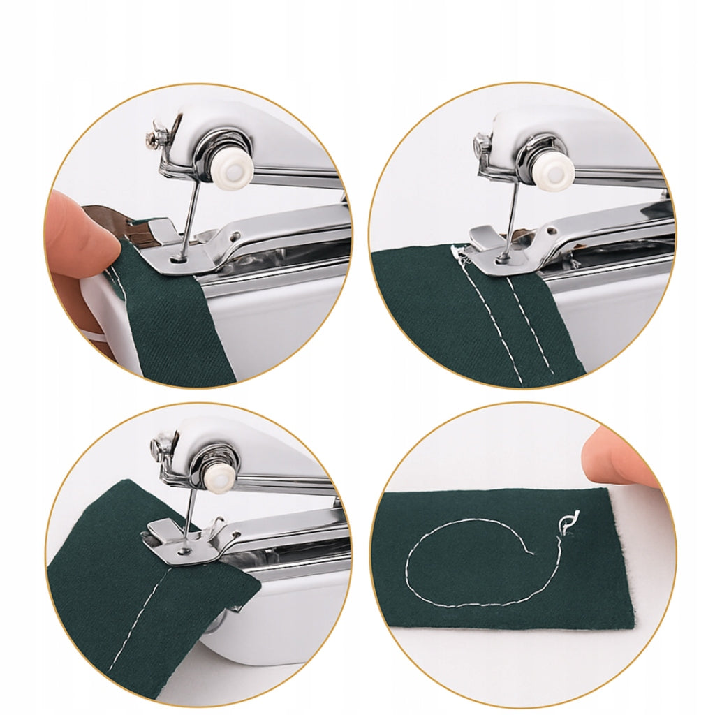 PORTABLE SEWING MACHINE HANDY STITCH ELECTRIC HAND MINI FOR CLOTHES Dominant color white