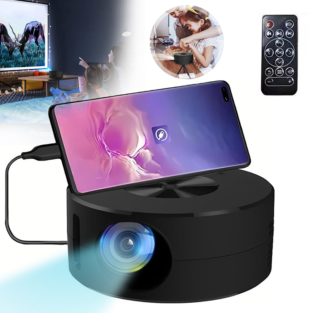 PORTABLE SMALL PHONE PROJECTOR 1080P BLUETOOTH VIDEO PROJECTOR FOR HOME