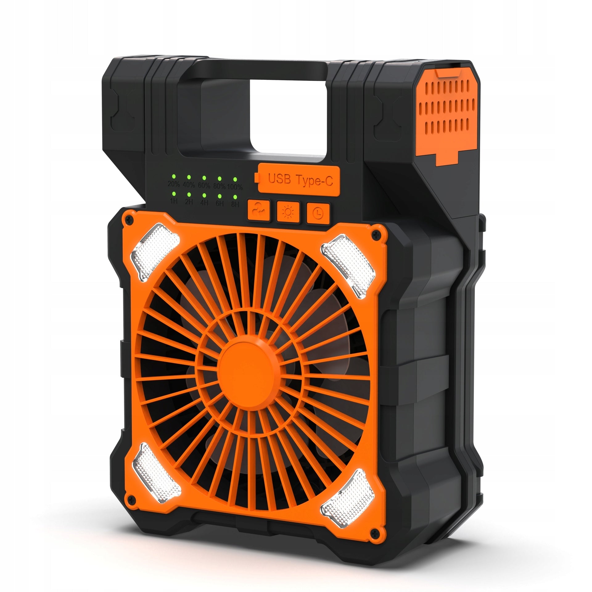 PORTABLE SOLAR CAMPING FAN WITH LED POWER BANK USB 8000mAh Brand no brand