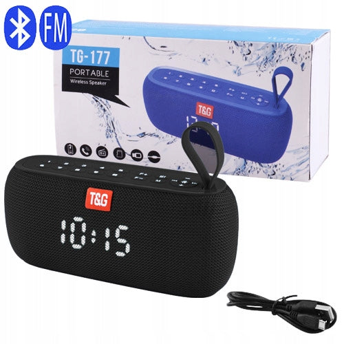 PORTABLE SPEAKER BLACK POWERFUL KARAOKE MICROPHONE MOBILE AUDIO HOUR FM
