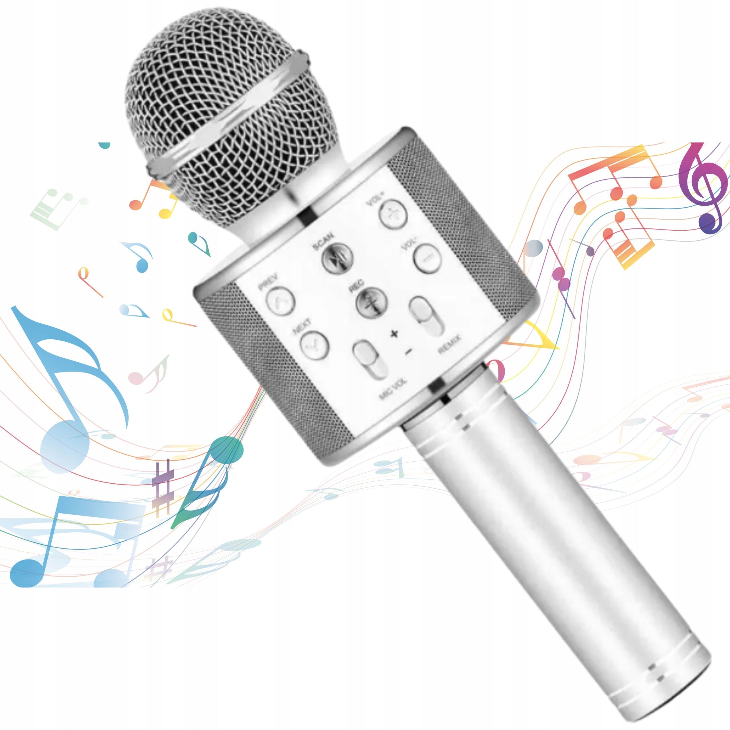 PORTABLE SPEAKER BLUETOOTH MICROPHONE WIRELESS USB LENCO silver 5W