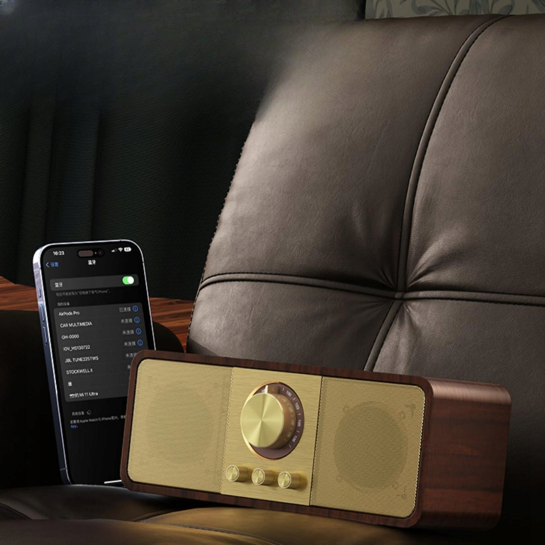 PORTABLE SPEAKER GENERIC JY-82 RADIO USB RETRO WIRELESS AUX DUAL Packaging status original