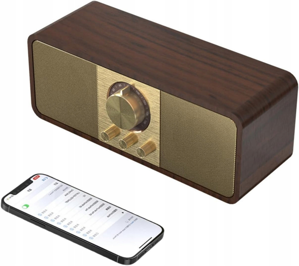 PORTABLE SPEAKER GENERIC JY-82 RADIO USB RETRO WIRELESS AUX DUAL