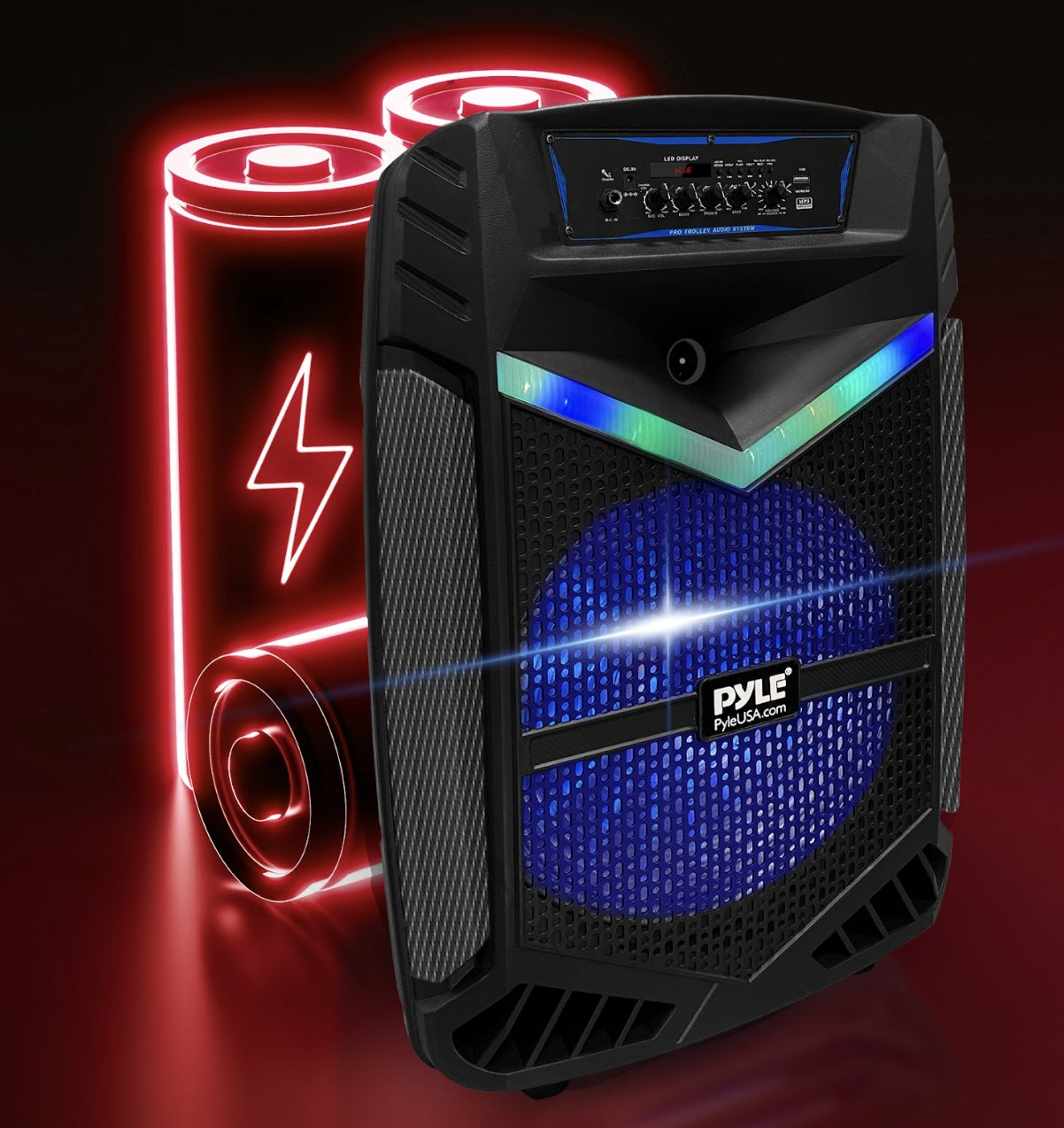 PORTABLE SPEAKER PYLE BLUETOOTH 400W LED SD AUX Manufacturer code PPHP842B
