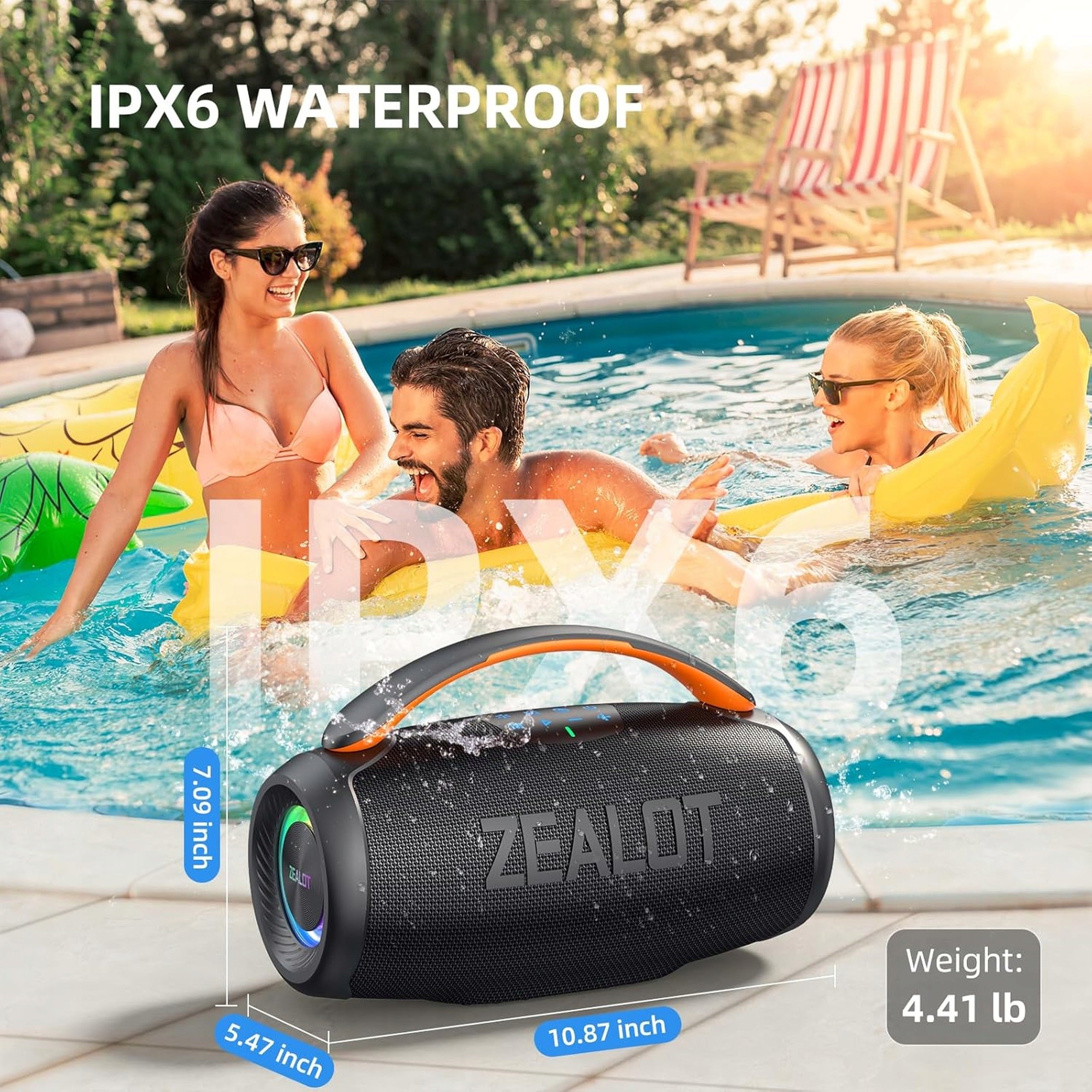 PORTABLE SPEAKER ZEALOT P11 80W BLUETOOTH WIRELESS 30H WATERPROOF Brand Zealot