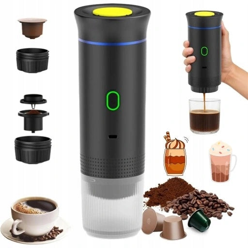 PORTABLE TRAVEL CAPSULE COFFEE MAKER 3IN1 COFFEE CUP 2500MAH Packaging status original