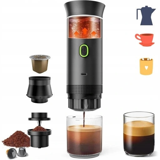 PORTABLE TRAVEL CAPSULE COFFEE MAKER 3IN1 COFFEE CUP 2500MAH