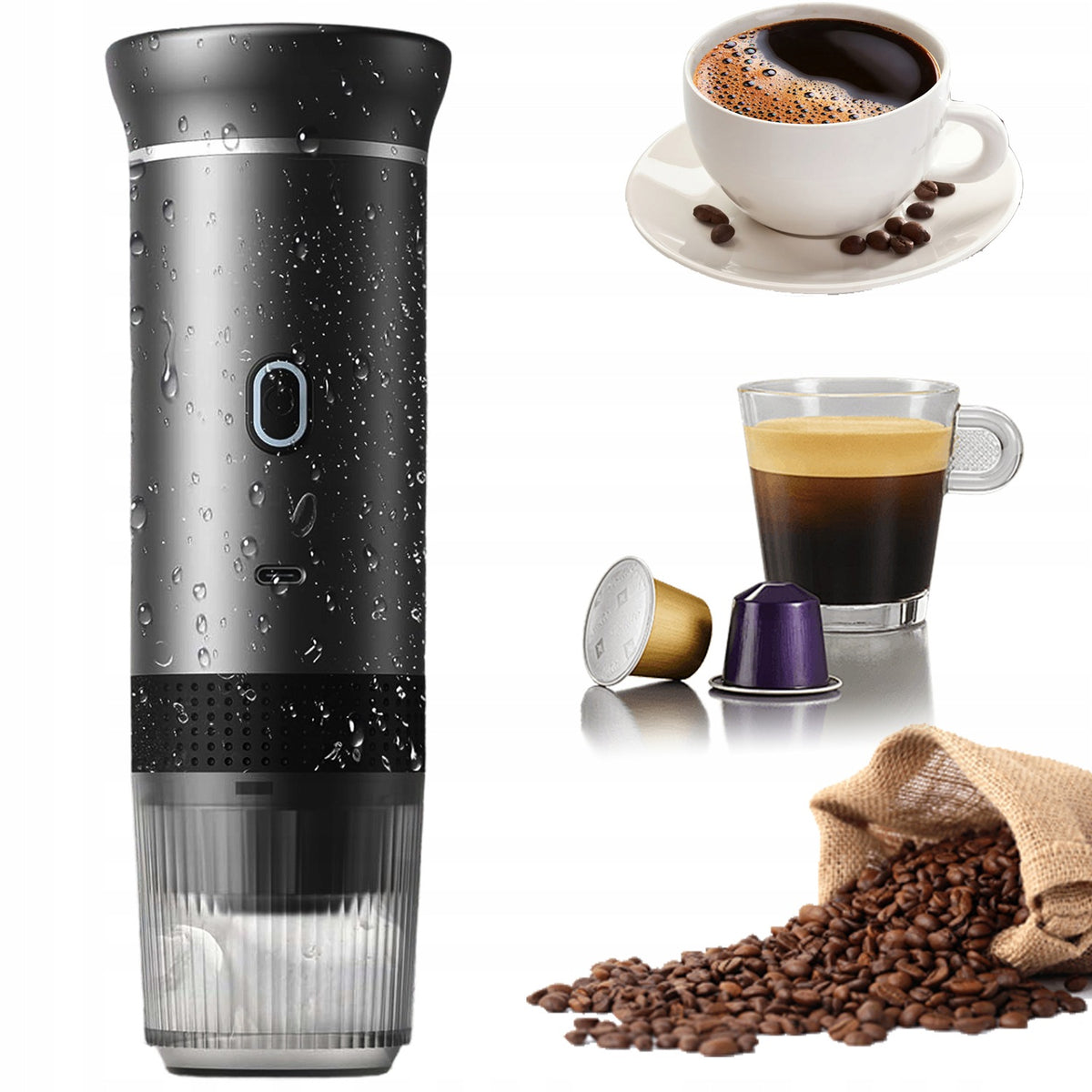 PORTABLE USB COFFEE MAKER 700G FAST BOILING WATER AND DENSE FOAM