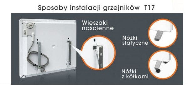 PORTABLE WALL ELECTRIC HEATER T17 500W Brand Thermoval