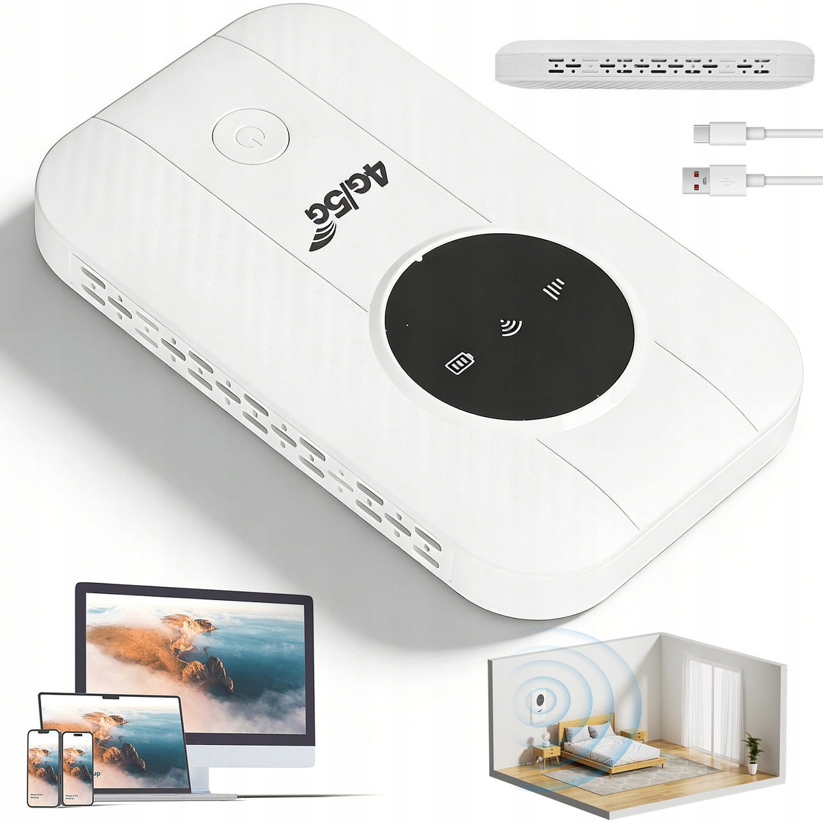 PORTABLE WIFI ROUTER 4G LTE MOBILE HOTSPOT SIM 300MBPS POCKET TRAVEL