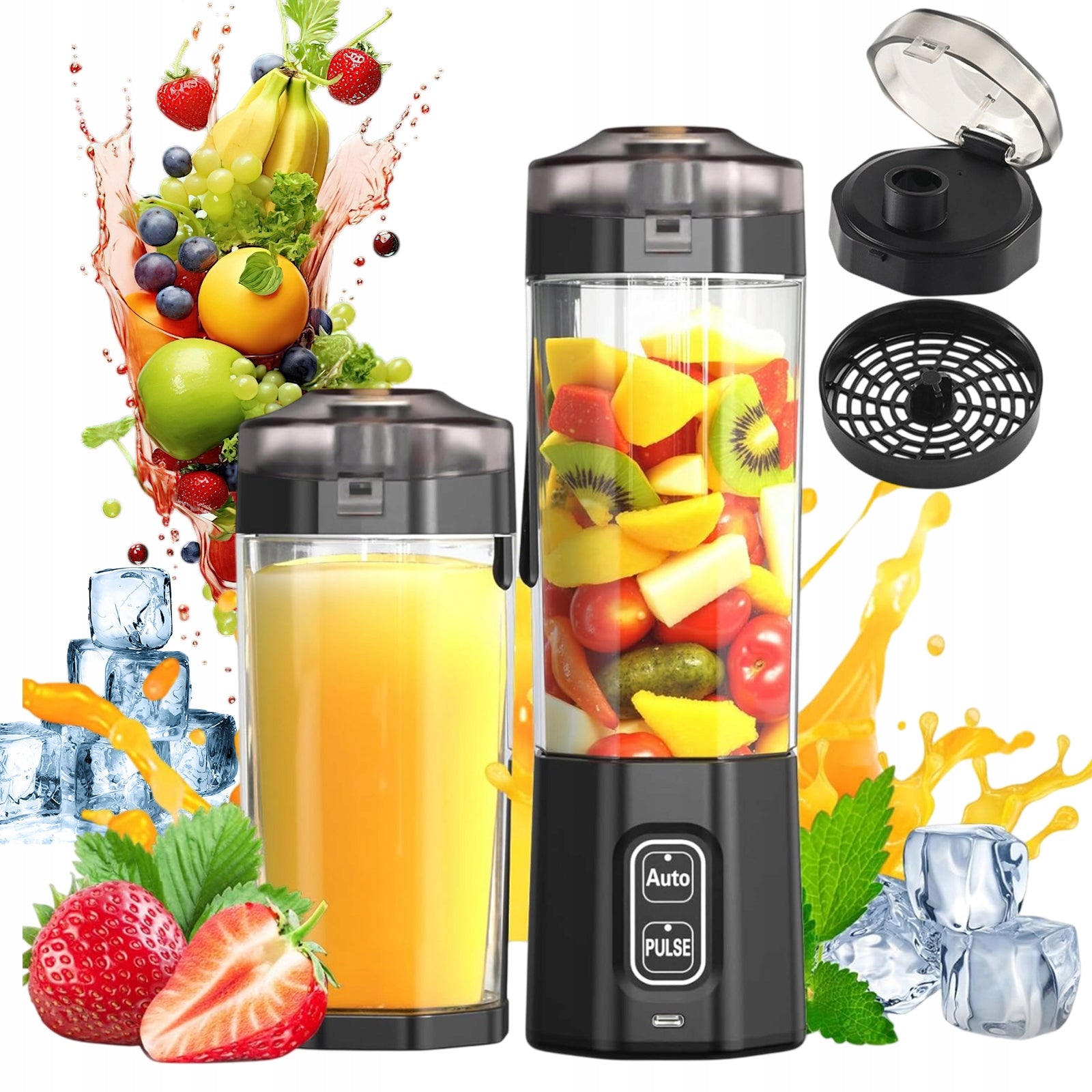 PORTABLE WIRELESS BLENDER Telinult TO USB 700ML POWERFUL 360W