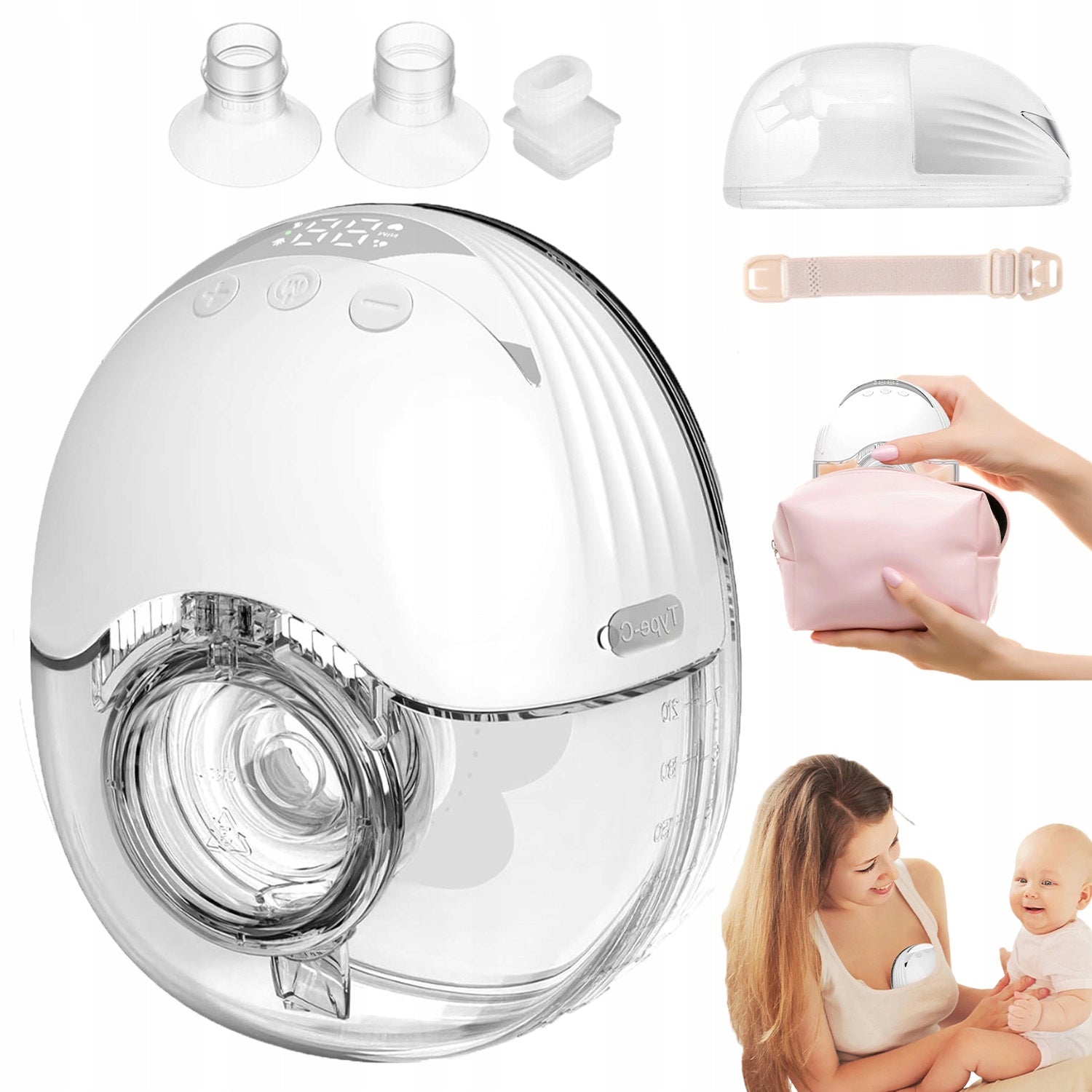 PORTABLE WIRELESS ELECTRIC BREAST PUMP FOR BREASTFEEDING