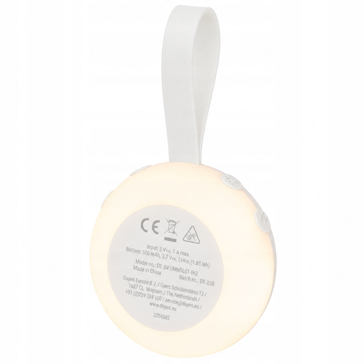 PORTABLE WIRELESS SLEEPING SPEAKER WITH LAMP SMALL WHITE TIMER 3 IN Manufacturer code biały mały głośnik usypiający nocny cichy