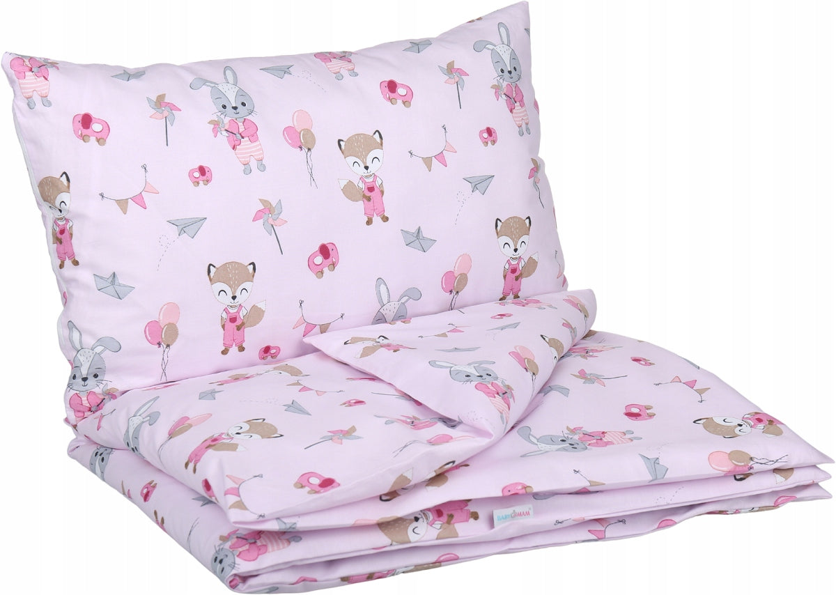 Babymam vaikiškas patalynės komplektas Lapė ir zuikis, 135x100, 2 dalių