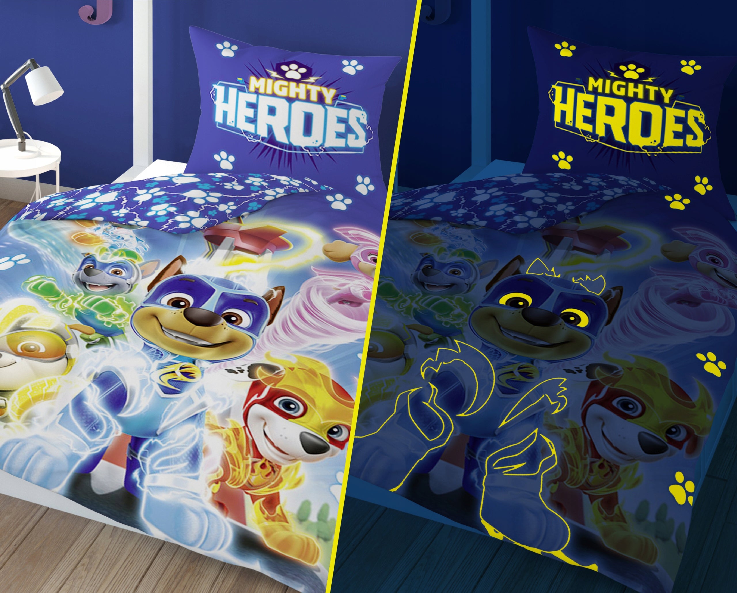 Im Dunkeln leuchtende Bettwäsche PAW PATROL, 2-teilig 