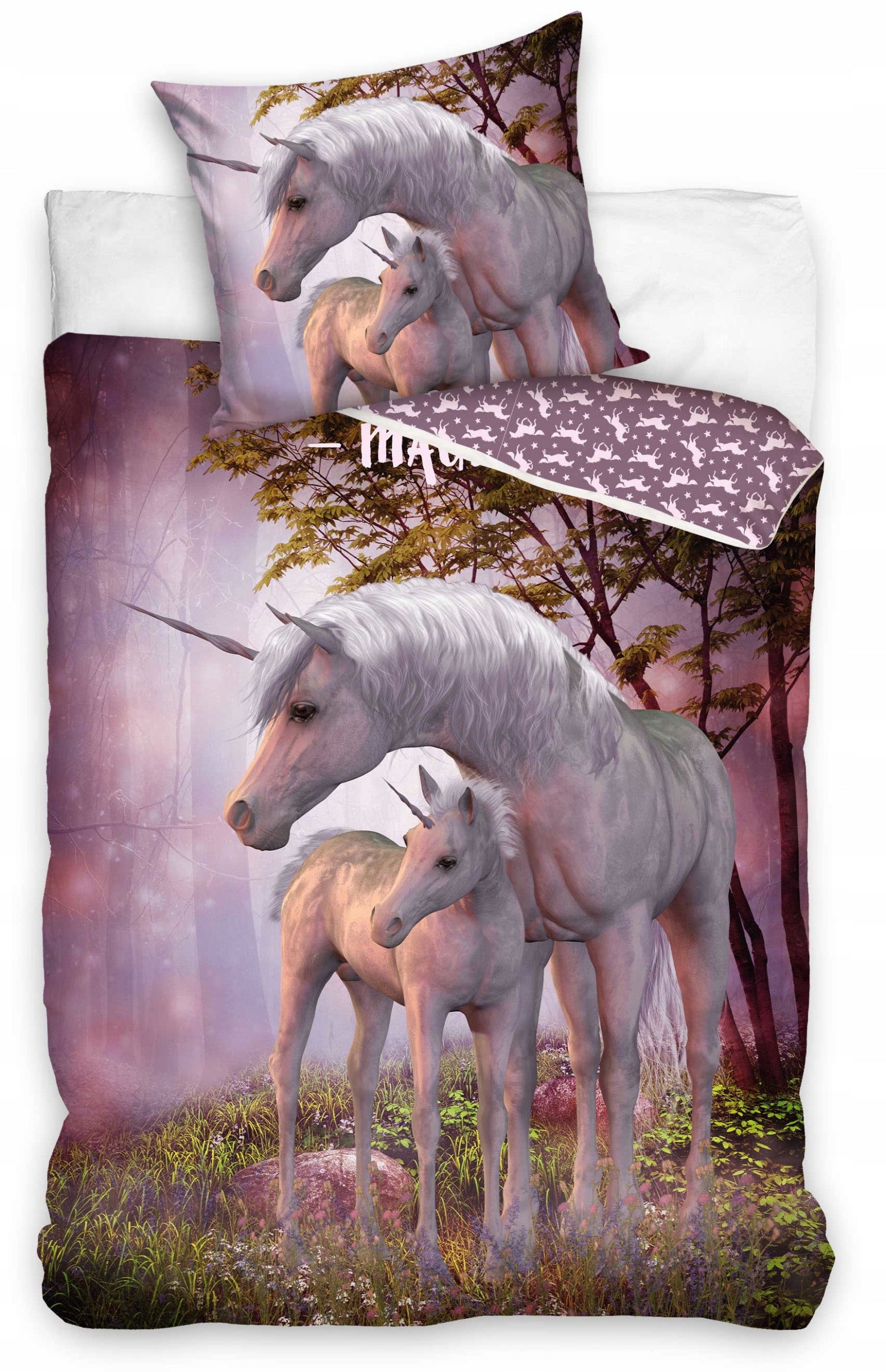 Patalynės komplektas Unicorn Rainbow Mane, 140×200, 2 dalių