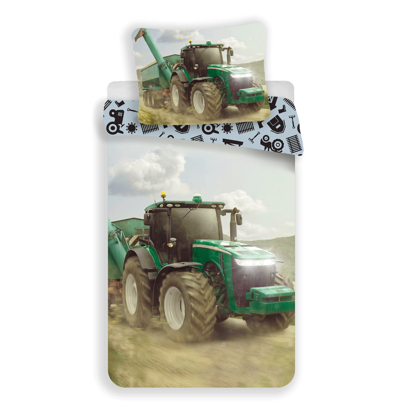 Vaikiškas patalynės komplektas Traktor 140x200, 2 dalių
