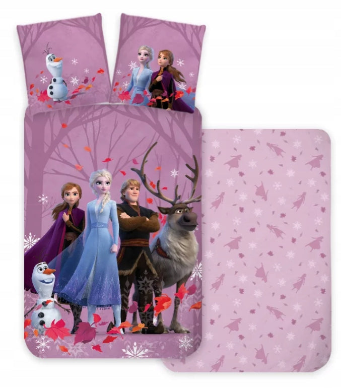 Patalynės komplektas Disney Frozen Purple Autumn, 140×200, 2 dalių