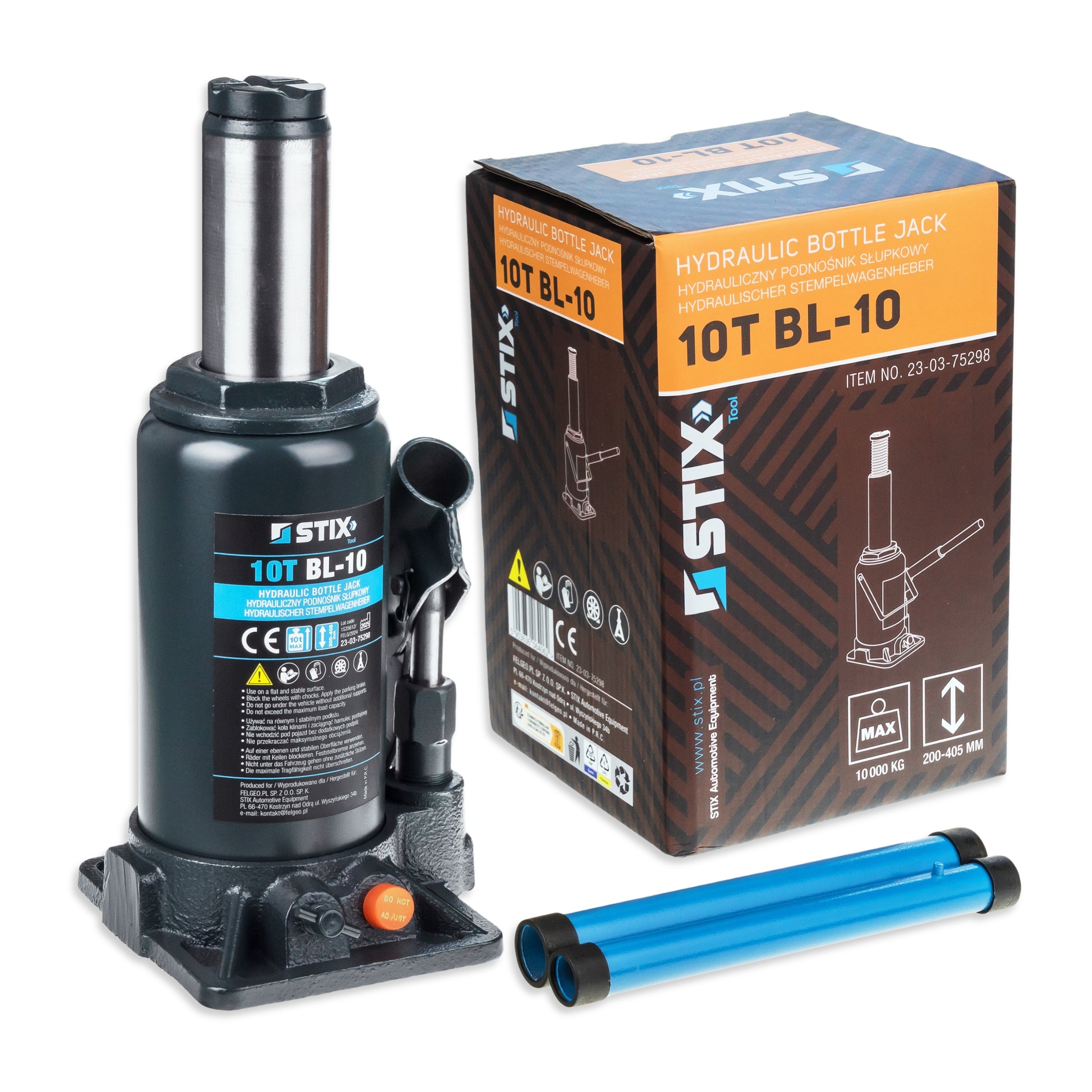 POST LIFT 10T 200-405mm BOTTLE TWO-STAGE LEVER BL-10 STIX