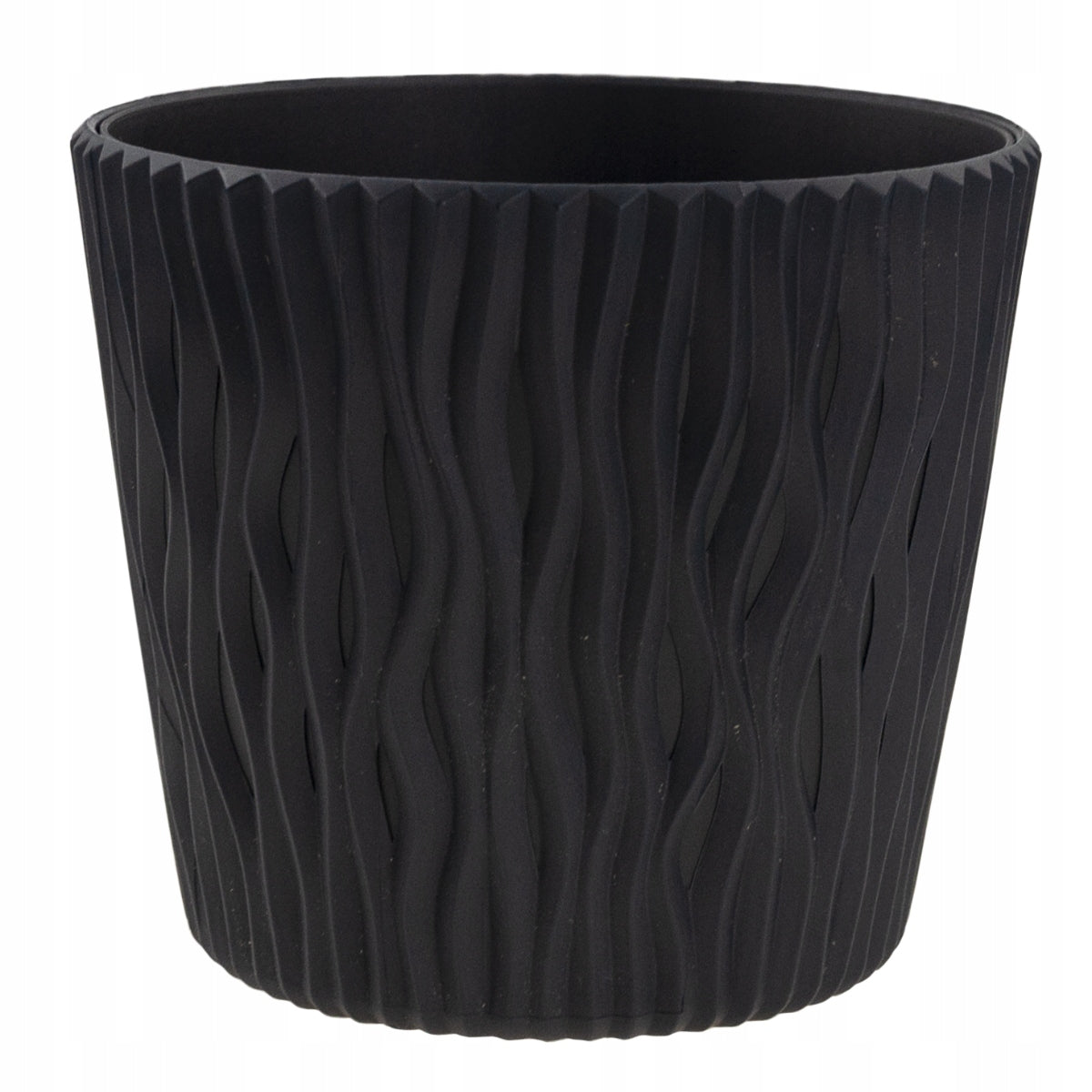 POT ANTHRACITE OPENWORK ROUND WITH DECORATIVE INSERT MODERN ANTHRACITE Manufacturer code DSR130-S433 antracytowa