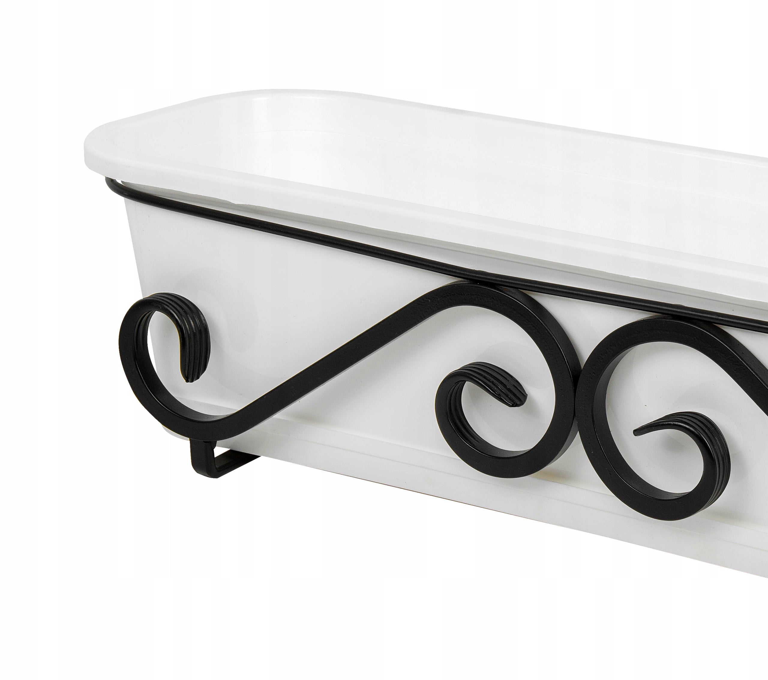 POT, BALCONY BOX 60 WHITE + FORGED HANDLE Packaging status original