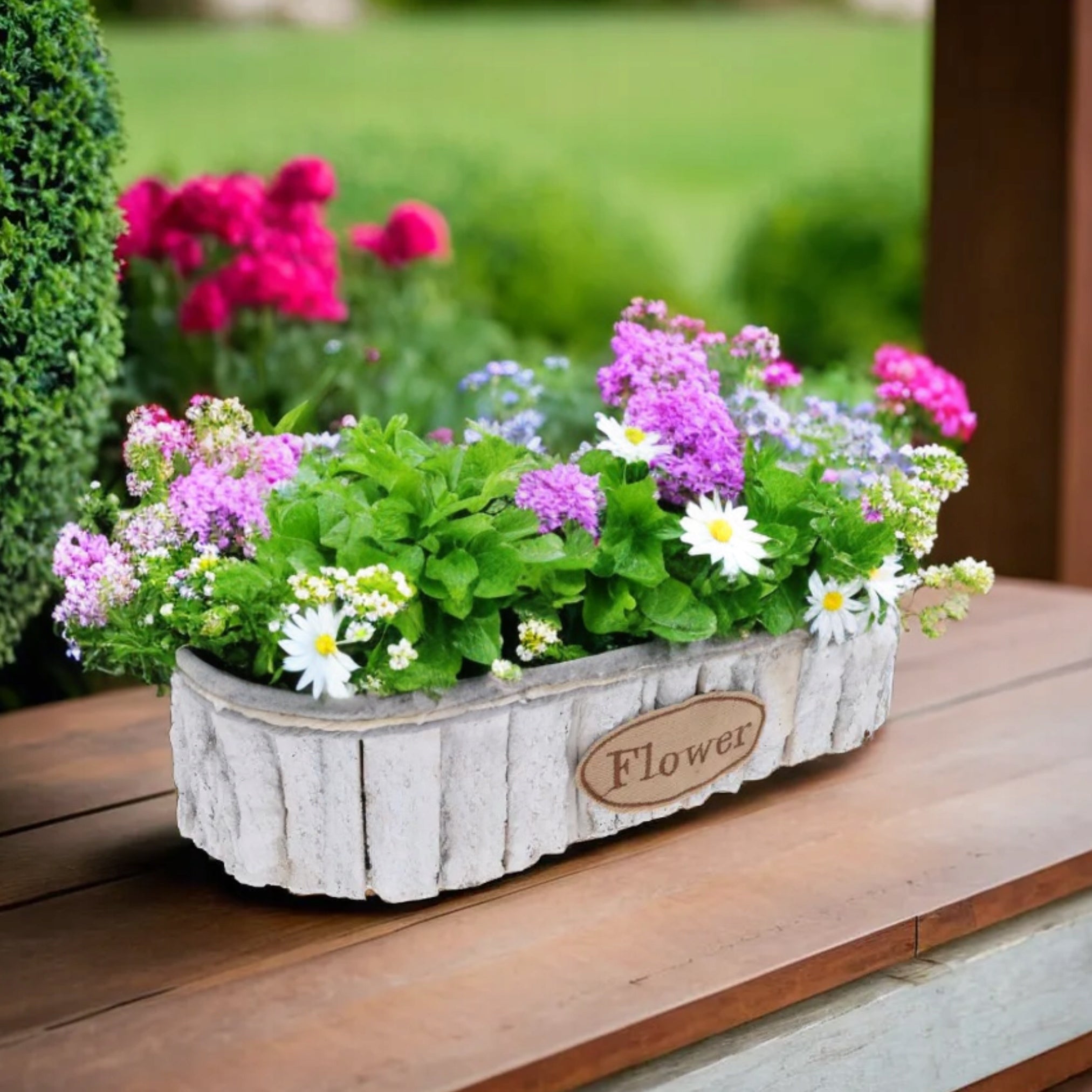 POT COVER WOODEN BARK TROUGH POT Manufacturer code WDF-39