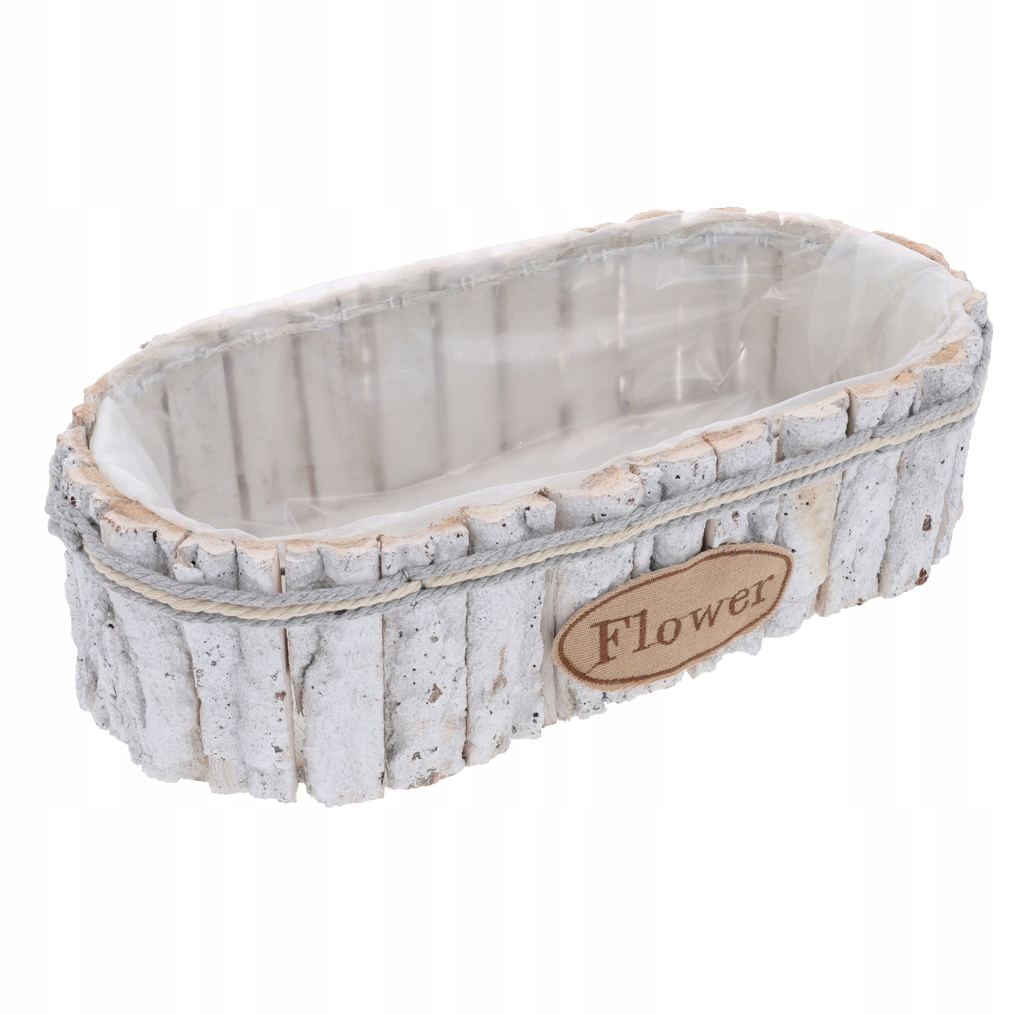 POT COVER WOODEN BARK TROUGH POT