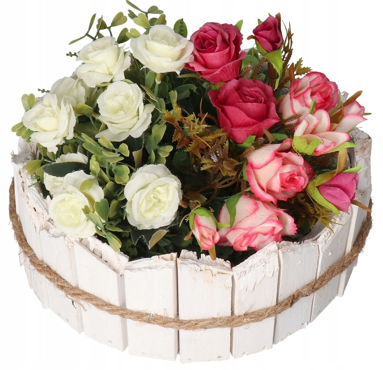 POT COVER WOODEN WHITE POTS REED Material wood