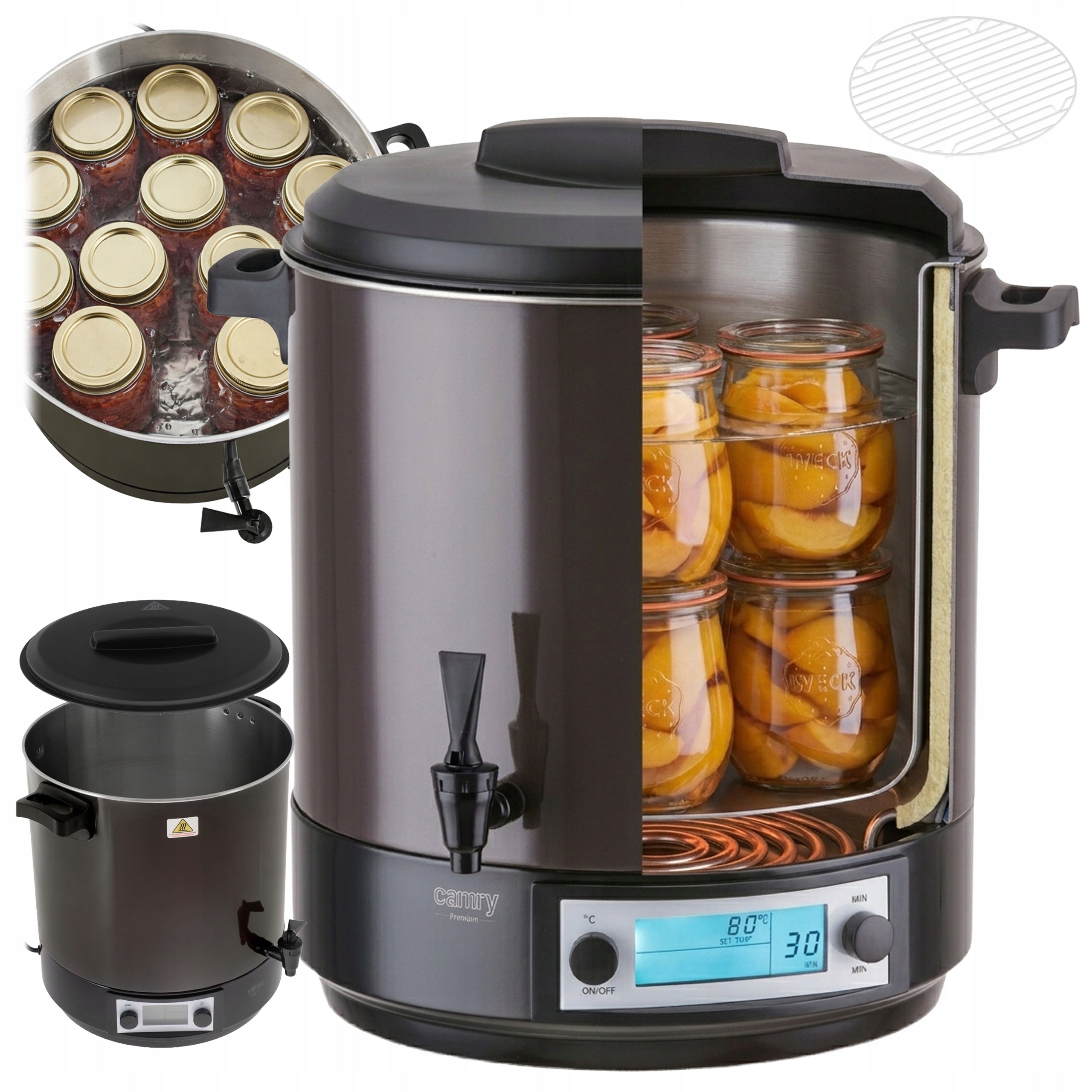 POT ELECTRIC WATER HEATER BEER WINE BREWER FOR PASTEURIZATION 28L