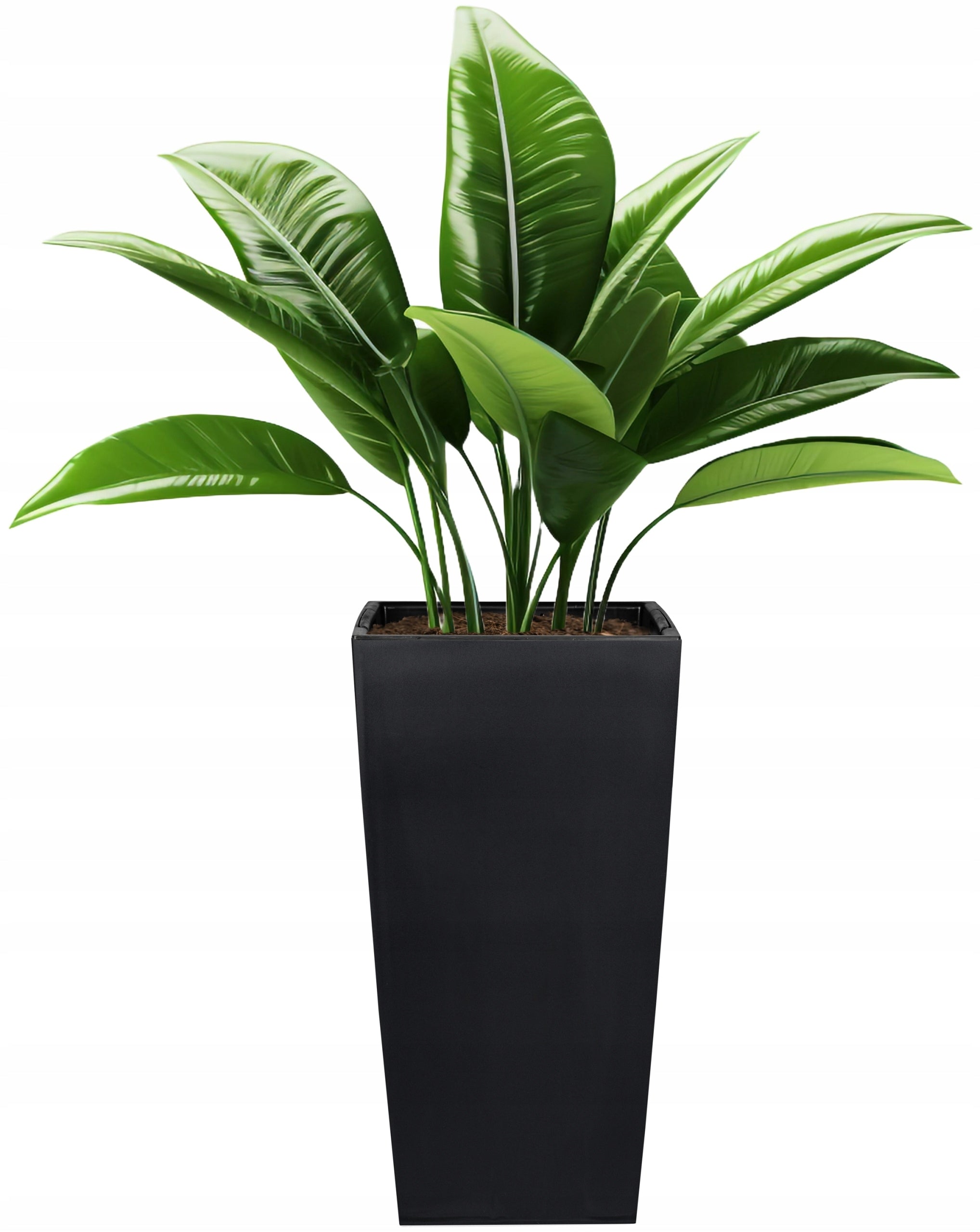 POT GARDEN PLANTER ANTHRACITE FLOWERBED BALCONY TERRACE HIGH 61CM INSERT Product height 61 cm