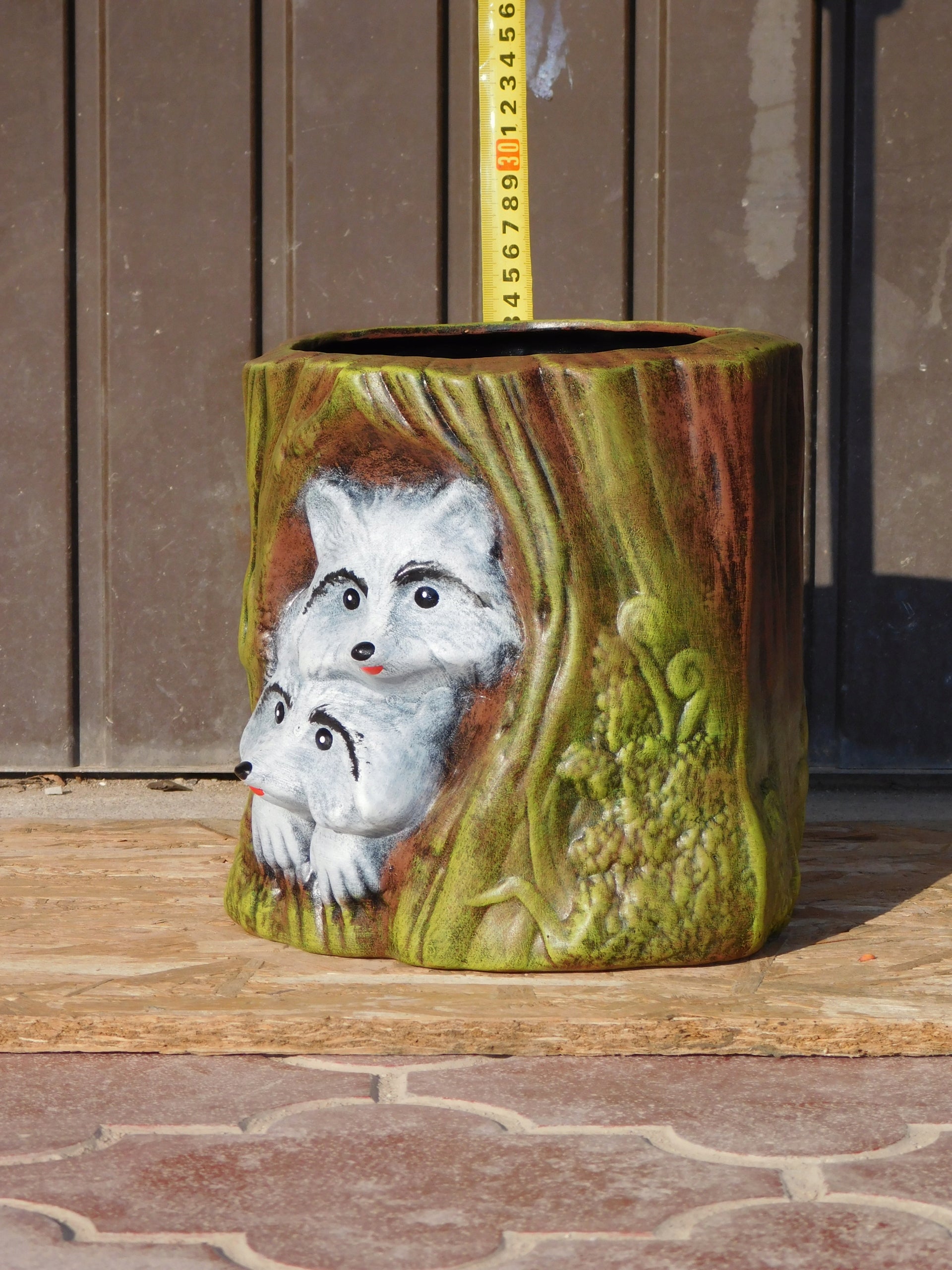 POT PLANTER COVER GARDEN ORNAMENT FIGURINE Type sculpture (figure)